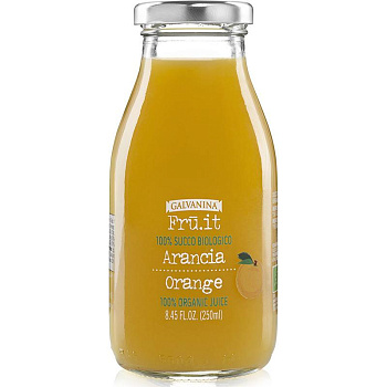 Сок Galvanina апельсиновый 100% Arancia, 250 мл, 12 шт/уп, стекло