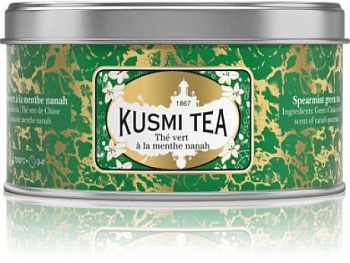 Kusmi tea Spearmint Green Tea / Мятный зеленый чай Банка, 125гр.