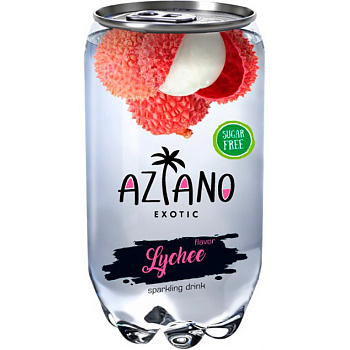 Напиток «Aziano» Lychee, Личи 0.35л с газом, пэт
