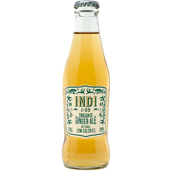 Тоник «Indi» Organic Ginger Ale, Инди Органический Тоник, Имбирный Эль (USDA Organic) 0.2л, стекло