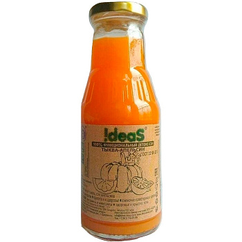 Детокс Cок «Ideas» Тыква, Апельсин, 0.3л, стекло
