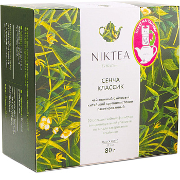 Чай Niktea Сенча Классик, Sencha Classic 20х4г. для чайника Чай Niktea Сенча Классик, Sencha Classic 20х4г. для чайника