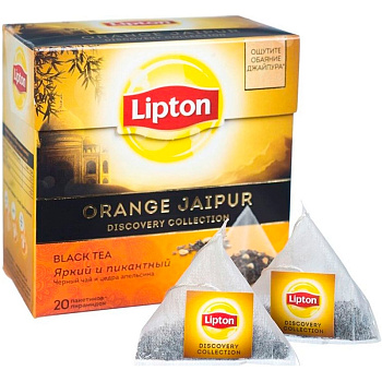 Чай «Lipton», Орандж, Джапур, 20шт, пирамидки