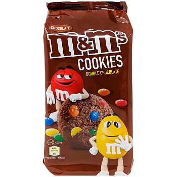 Печенье «M&M’s» Duble Chocolate Cookies, Эм эн Эмс дабл чоколэйт кукис, 180гр