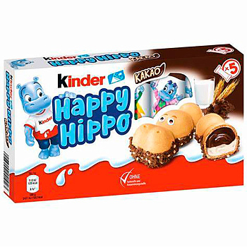 Печенье «Kinder» Happy Hippo Kakao, Киндер Хэппи Хиппо Какао 103гр.