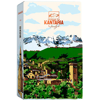 Черный крупнолистовой чай «Kantaria», Кантария Сванетия с чабрецом, 50гр. коробка