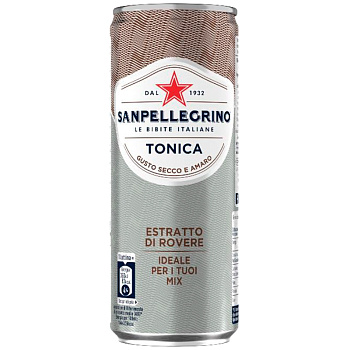 Тоник Экстракт дуба S.Pellegrino, Сан Пеллегрино 0.33 л, 24 шт/уп, банка
