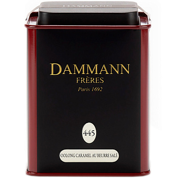Чай ароматизированный зеленый «Dammann» Oolong Caramel Au Beurre Sale, Дамманн Улун Сливочная Карамель с солью, ж/б, 100гр
