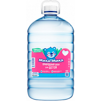 Природная вода для детского питания «Мика - Мика» 5л, без газа, пэт (2шт в уп.)