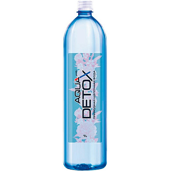 Минеральная щелочная детокс вода «Aquadetox» 1л, без газа, пэт