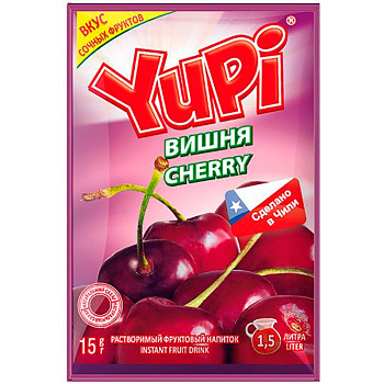 Растворимый напиток "YUPI" Вишня 12гр, 24 шт/уп