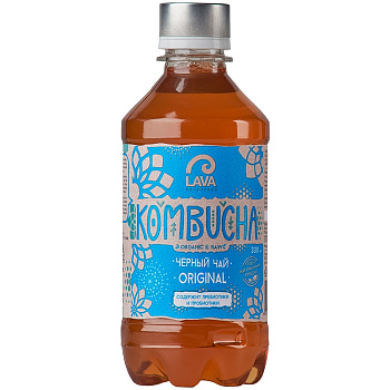Напиток «Lava Superfood» Kombucha, Черный чай, 0.33, ПЭТ