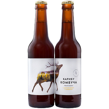 Комбуча «Karibu» с шиповником и имбирем, 0.33л, стекло