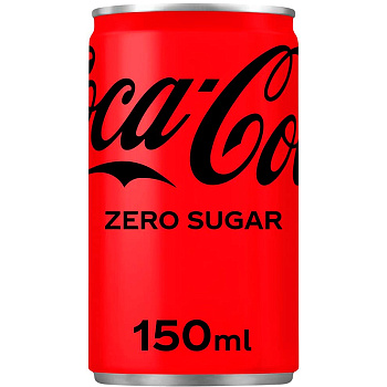 Газированный напиток Coca-Cola Zero Sugar no calories, Кока Кола Зеро Сугар 0.15л. банка (Великобритания)