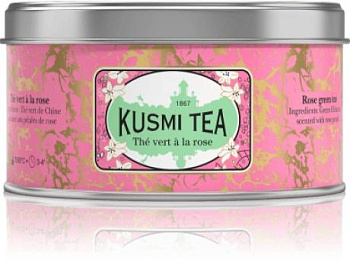 Kusmi tea Rose Green Tea / Зеленый чай с розой Банка, 125гр..