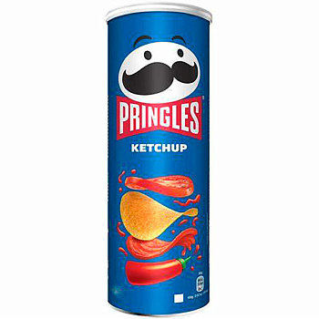 Чипсы «Pringles» Ketchup, Принглс Кетчуп 165г, банка
