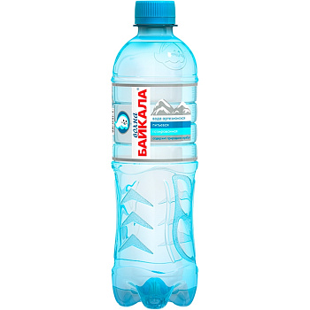 Минеральная вода артезианская «Волна Байкала» 0.5, с газом, пэт