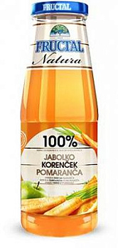 Сок яблочно-морковный с добавлением апельсинового и лимонного соков "Fructal", 0,7 л.