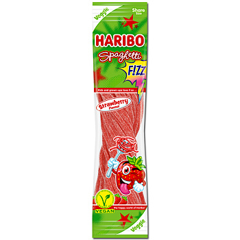Мармелад «Haribo» Spaghetti Strawberry (Vegan), Харибо Спагетти Клубника, 200гр
