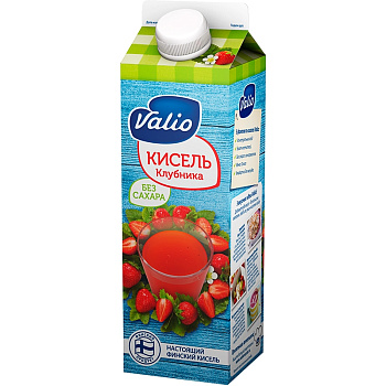 Кисель Valio Клубника-Виноград без сахара, 0%,0,95л