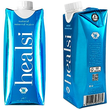 Минеральная природная питьевая вода «Healsi» Turquoise, Бирюзовый 0.5л, без газа, (тетрапак)