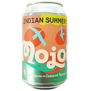 Напиток «Mojo Botanica» Indian Summer, Моджо Ботаника Индиан Саммер, Мандарин, Свежий Тархун, 0.33л, банка