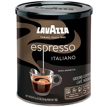 Кофе «Lavazza» Espresso Italiano, Лавацца Эспрессо Италиано 250г, молотый, банка