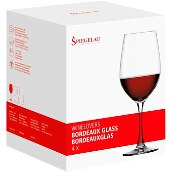 Набор бокалов «Spiegelau» Winelovers Bordeaux / Бордо (4шт x 580мл)