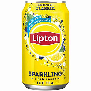 Напиток холодный чай «Lipton» Ice Tea Classic, Липтон Классик, 0.33, газ, банка