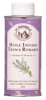 Масло подсолнечное с экстрактом тимьяна и розмарина «La Tourangelle» Thyme and Rosemary Infused Oil, Ла Туранжель 250мл ж/б