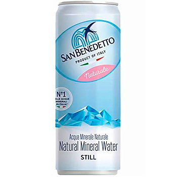 Минеральная вода San Benedetto, Сан Бенедетто 0,33 банка, без газа