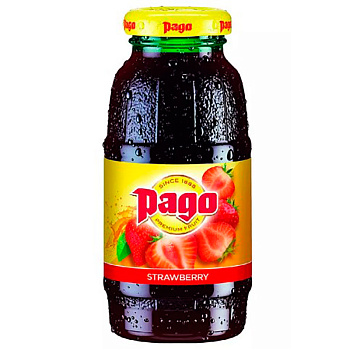 Сок ПАГО PAGO Strawberry, Клубника сок 0.2 л.