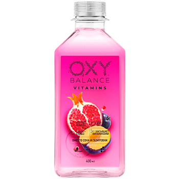 Напиток «Oxy Balance» Vitamins, Окси Баланс Витамины Гранат, Cлива 0.4л, пэт