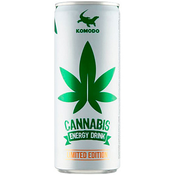 Энергетический напиток «Komodo» Cannabis Original, Комодо Каннабис Ориджинал 0.25л, банка