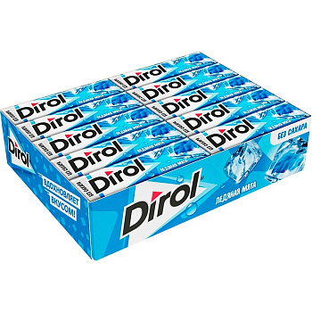 Жевательная резинка «Dirol», Ледяная Мята, 13.6г x 30шт.