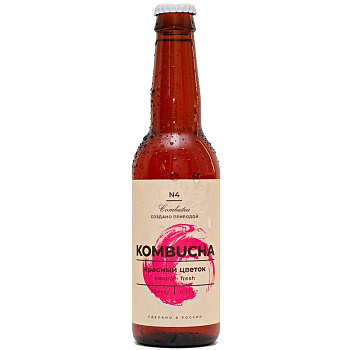 Напиток Комбуча «COMBUTEA» Красный цветок, 330 мл