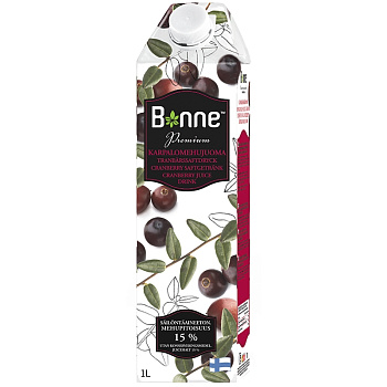 Морс «Bonne» Cranberry Juice Drink Premium, Клюква, 1л