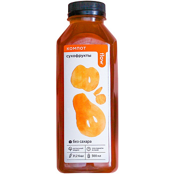 Компот «Flow» Сухофрукты без сахара, 0.5л, пэт