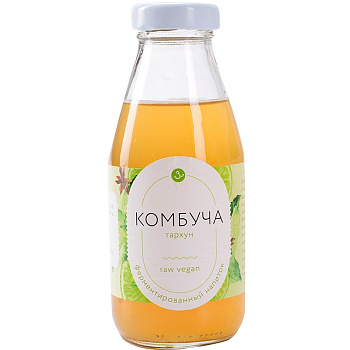 Напиток «Зеленая компания» Комбуча Тархун, 0.3л, стекло