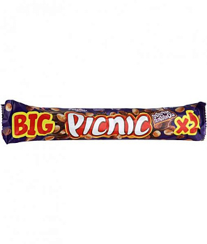 Батончик шоколадный Пикник Big Picnic x2 76 грамм