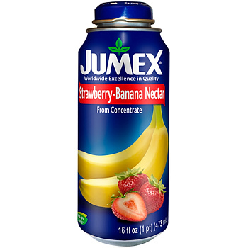 Нектар Jumex Strawberry-Banana Nectar, Джумекс Клубника Банан 0.473л, алюминиевая бутылка