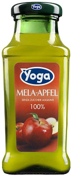 Сок Yoga, Йога яблоко осветленное Mela Verde 0.2л, стекло