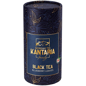 Черный чай «Kantaria» Blueberry Leaves, Кантария Голубика, 75гр. тубус