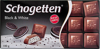 Schogetten Шоколад Black&White 100 гр, 15 шт/уп