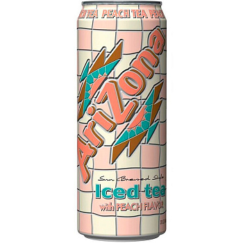 Холодный чай Arizona Iced Tea Peach, Персик банка 0,68л