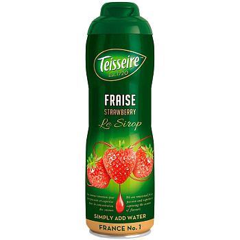 Сироп «Teisseire» Fraise / Strawberry, Тейсейр Клубника, 0.6л, банка