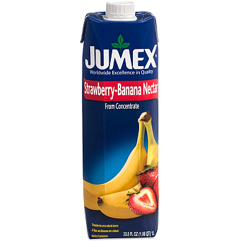 Нектар Jumex Strawberry, Banana, Джумекс, Клубника, Банан 1л, тетрапак
