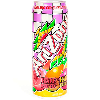Холодный чай Arizona Tea Half Tropical, Тропический Чай БАНКА 0,68 л