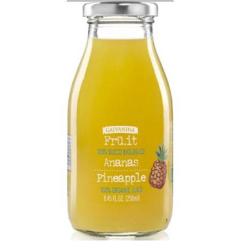 Сок Galvanina ананасовый 100% Ananas, 250 мл, 12 шт/уп, стекло