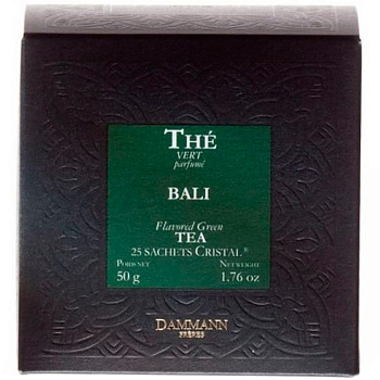 Чай зеленый ароматизированный «Dammann» Sachet Cristal The vert Bali, Бали (пакетированный), 25x2гр Чай зеленый ароматизированный «Dammann» Sachet Cristal The vert Bali, Бали (пакетированный), 25x2гр